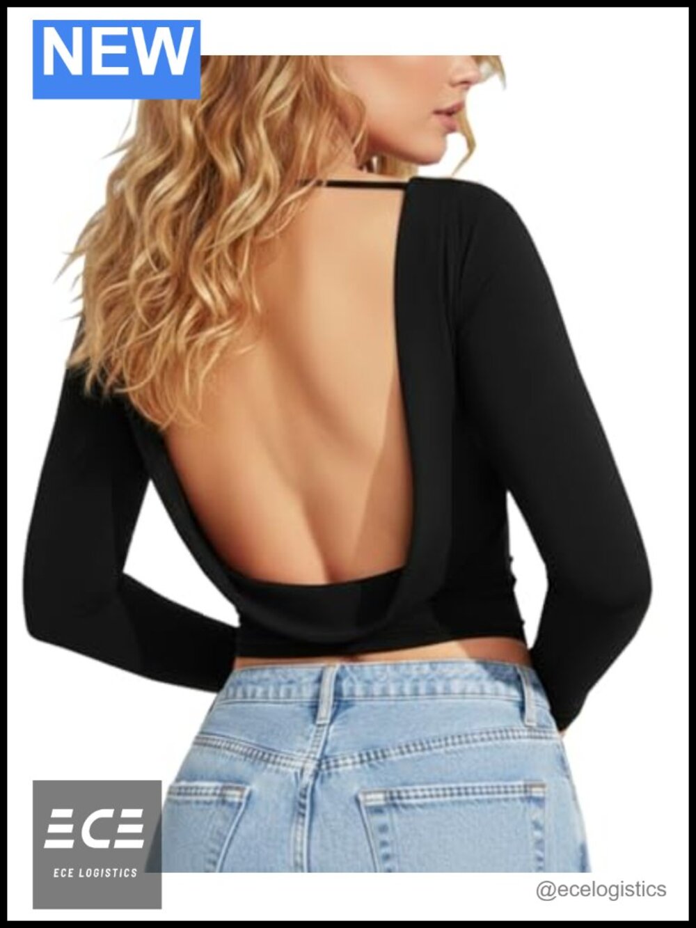 Women Cowl Back Open Back Long Sleeve Cropped Ruched Slim Fit Going Out Top